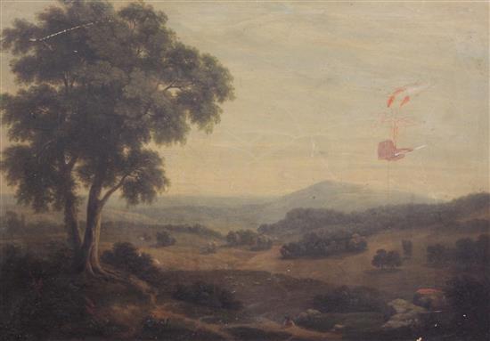 Attributed to Joseph Clover (1779-1853) Scene in the Trossachs and two other landscapes, 18 x 26.75in.